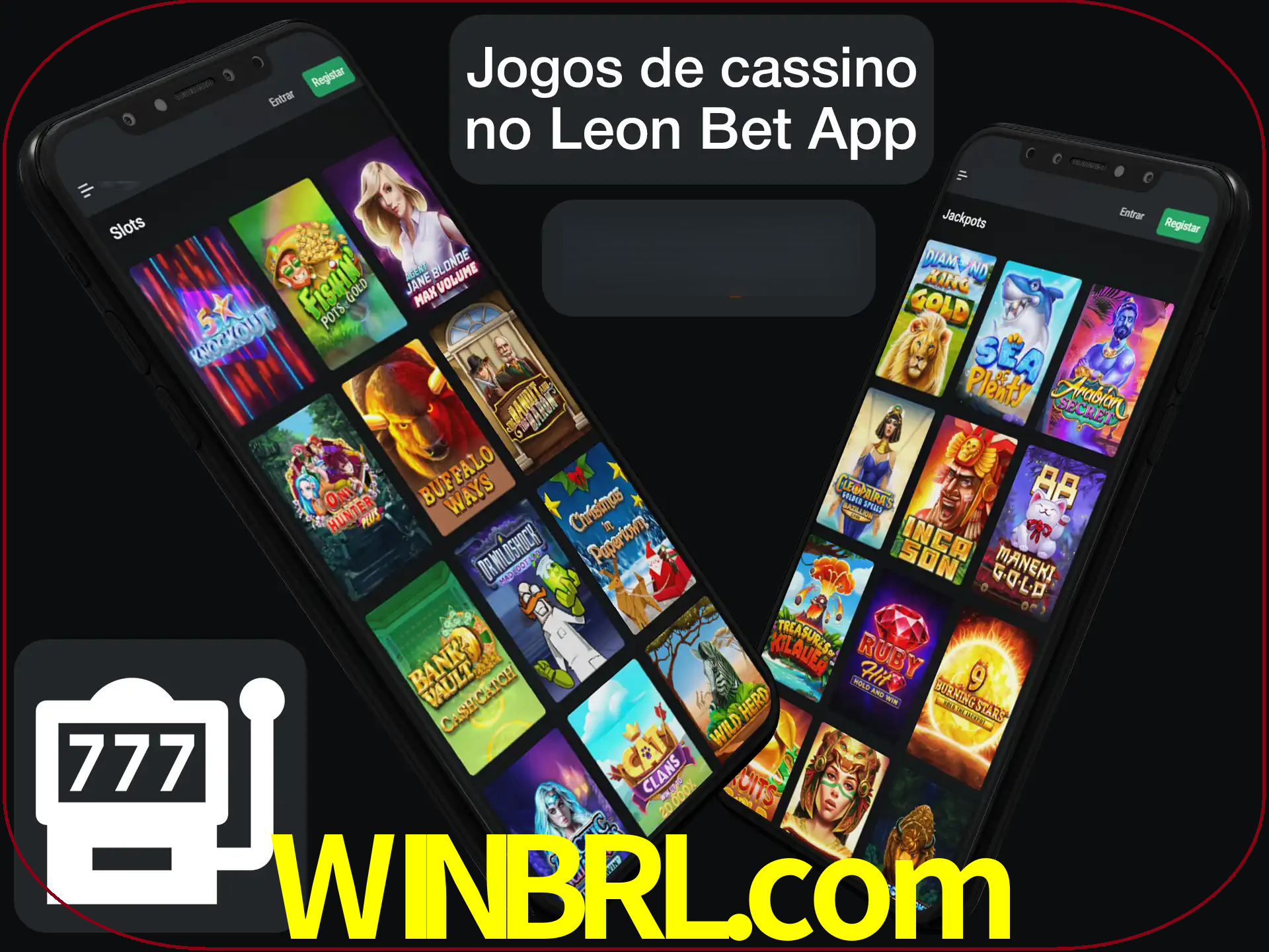 Escolha quais jogos de cassino jogar no app.