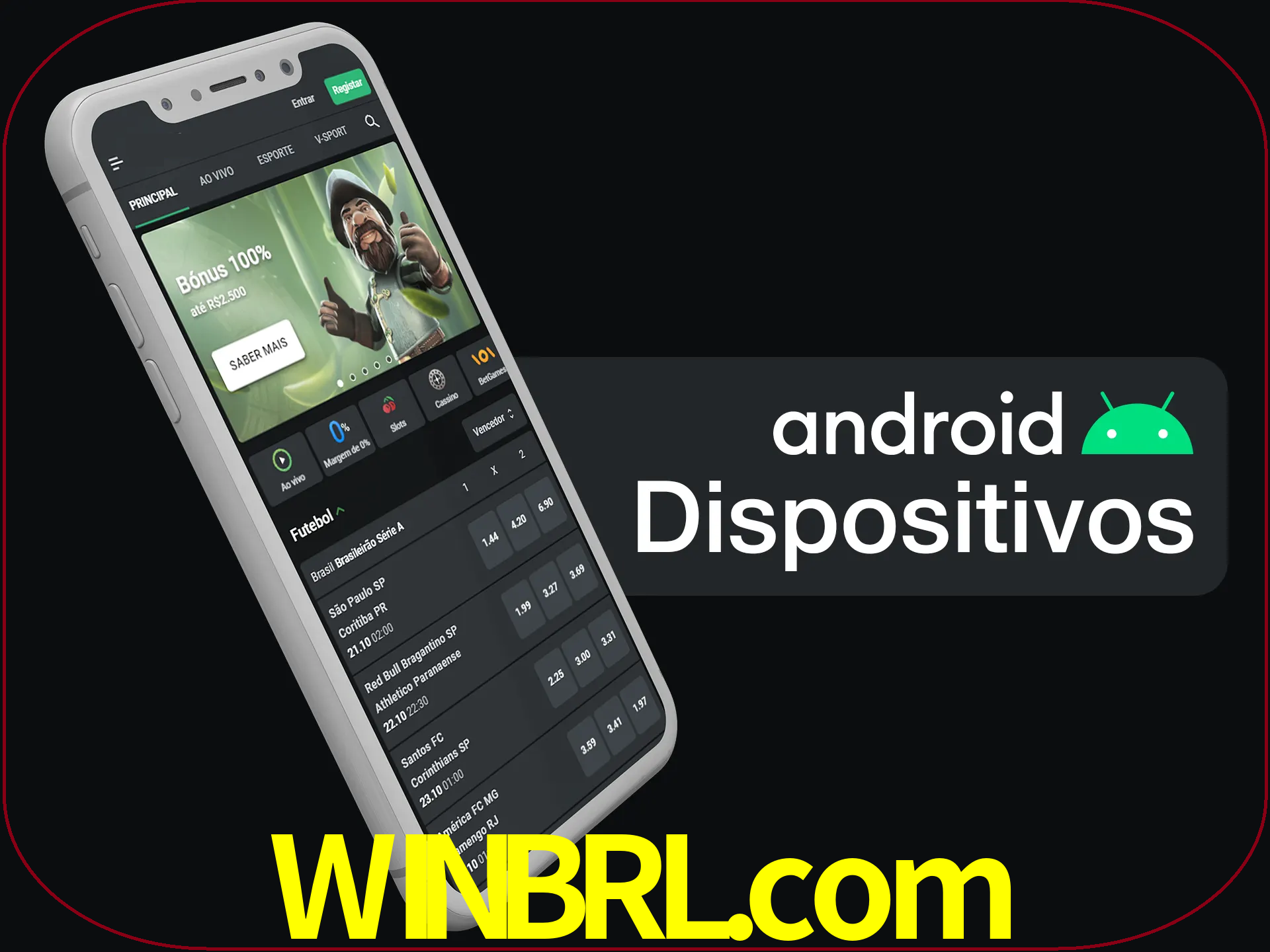 O aplicativo suporta a maioria de todos os dispositivos Android.
