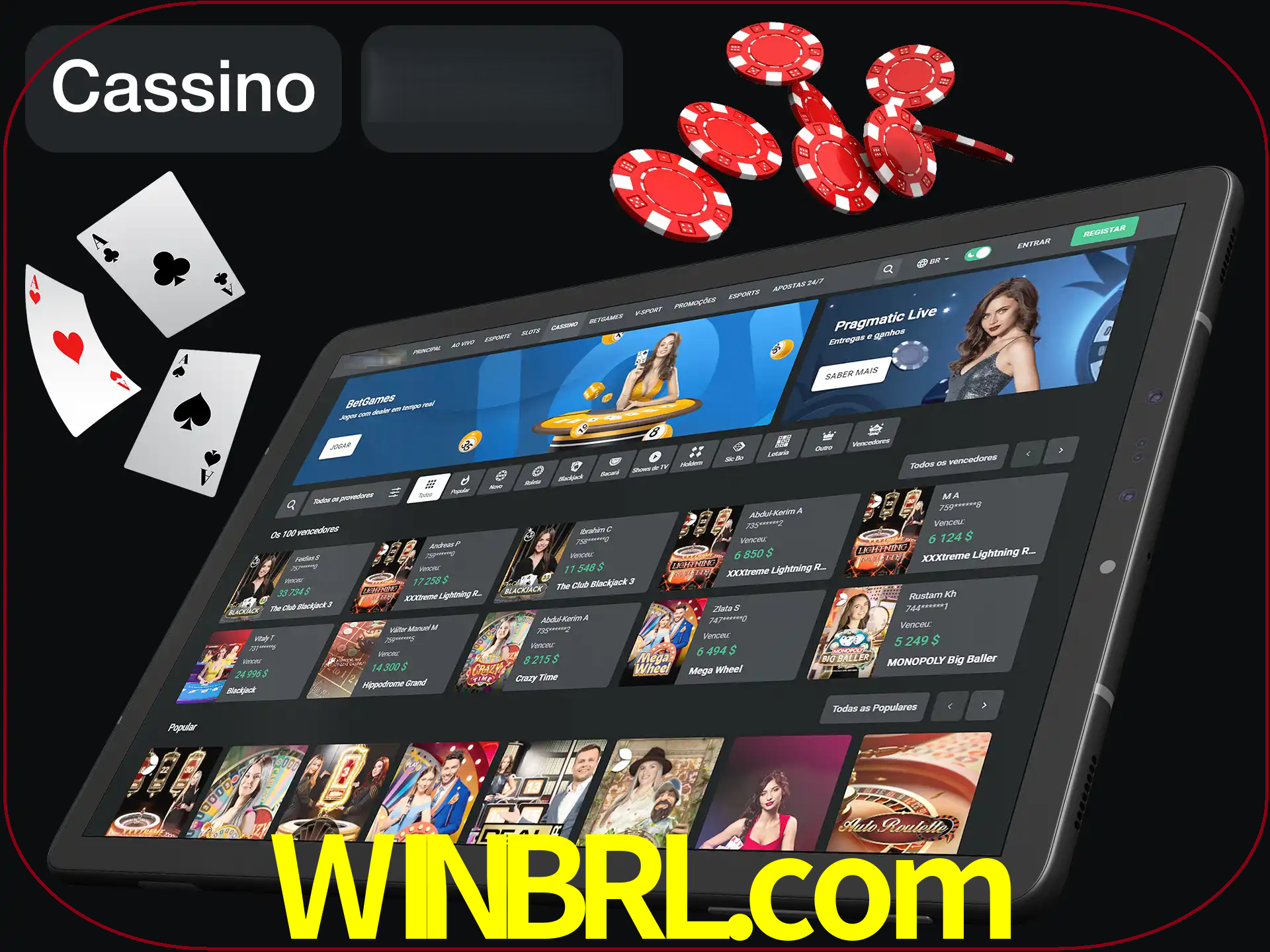Jogue vários jogos de cassino em nosso cassino.