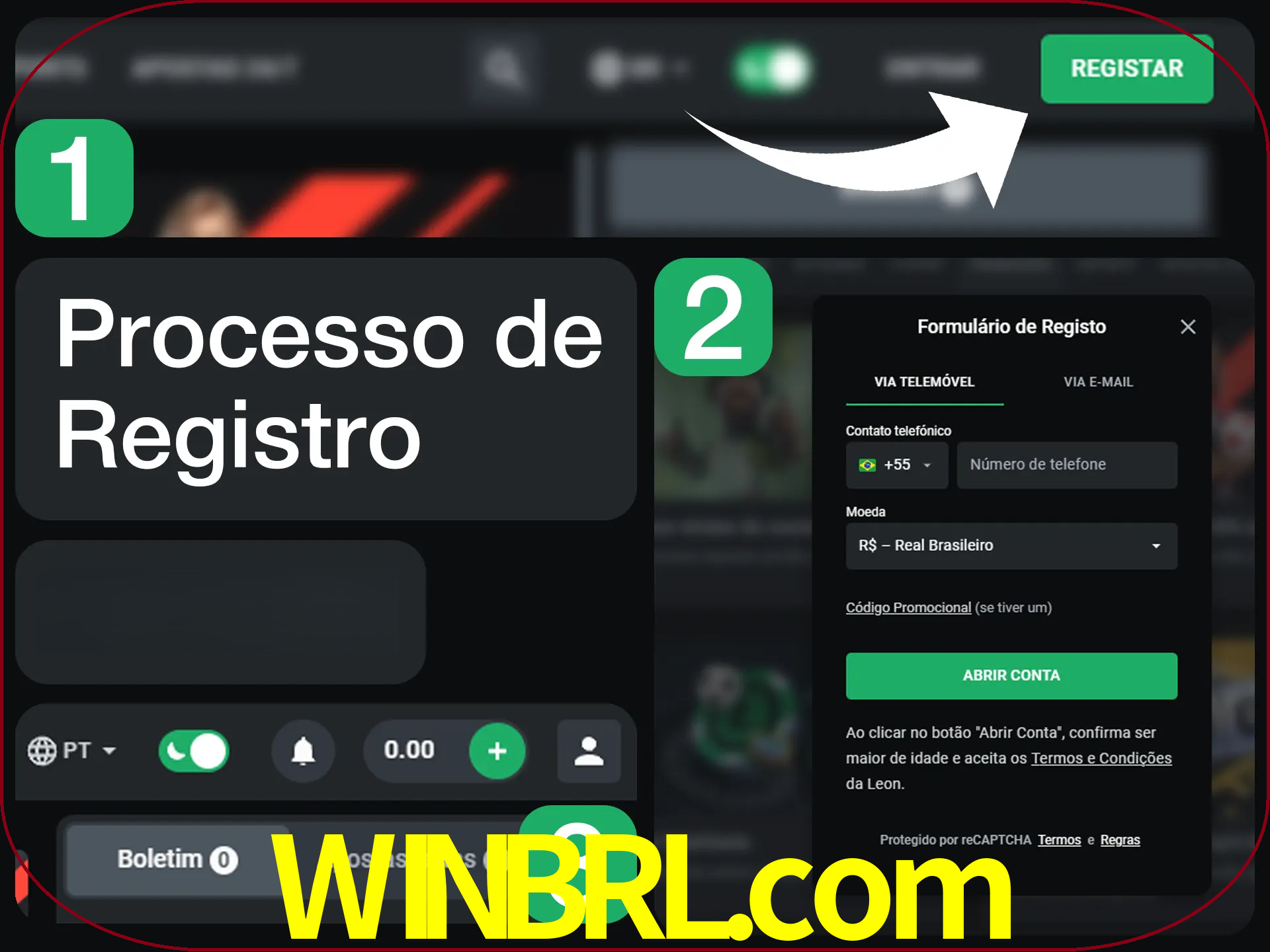 O processo de registro na LeonBet é simples.